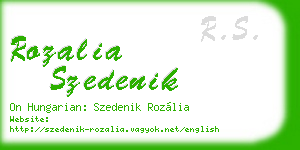 rozalia szedenik business card